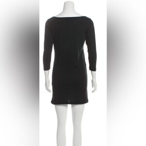 Anna Sui Black Long Sleeve T shirt Dress